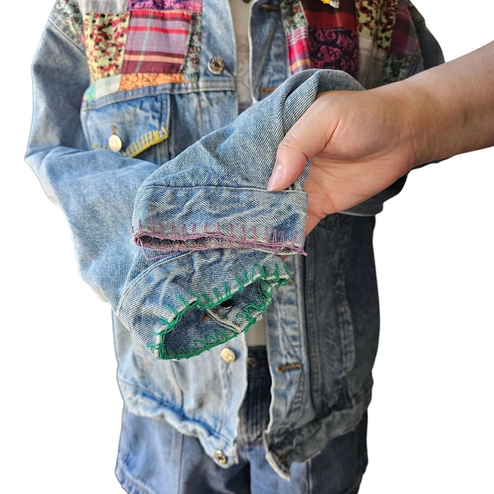 Patchwork Denim Jacket - image 7